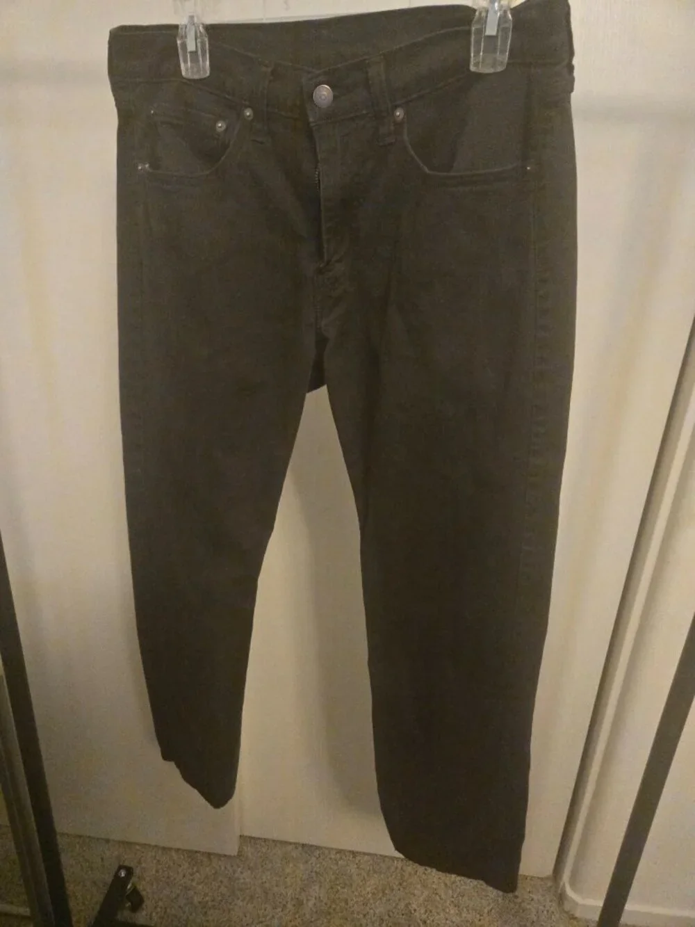 Levi's® 502™ Regular Taper-Fit Stretch Jeans - Black - 32 x 30